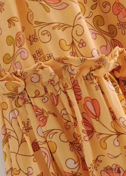 Boho Skirts in Mini Skirt, Orange Nelia For Women